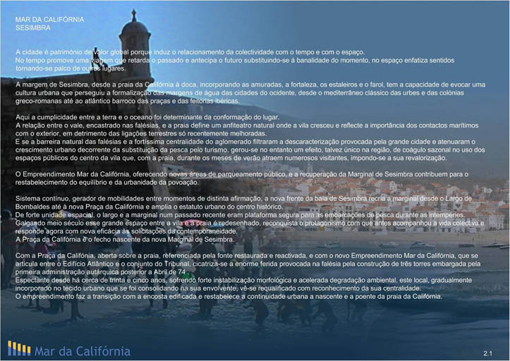 California'S Sea - Antonio Barreiros Ferreira | Tetractys Arquitectos - Designs | Culture and Recreation