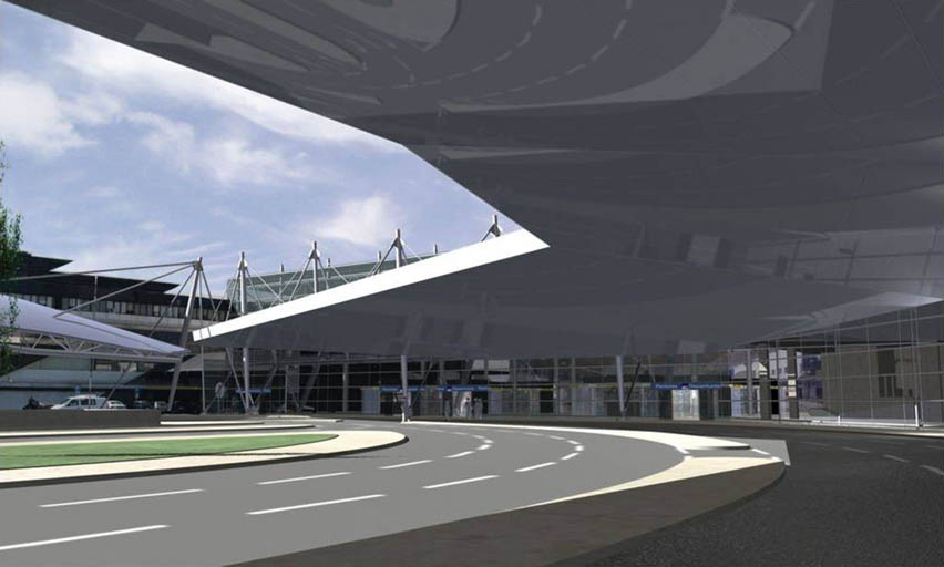 Aeroporto de Lisboa, novo Curb-Side de Partidas - António Barreiros Ferreira | Tetractys Arquitectos - Projetos | Mobilidade