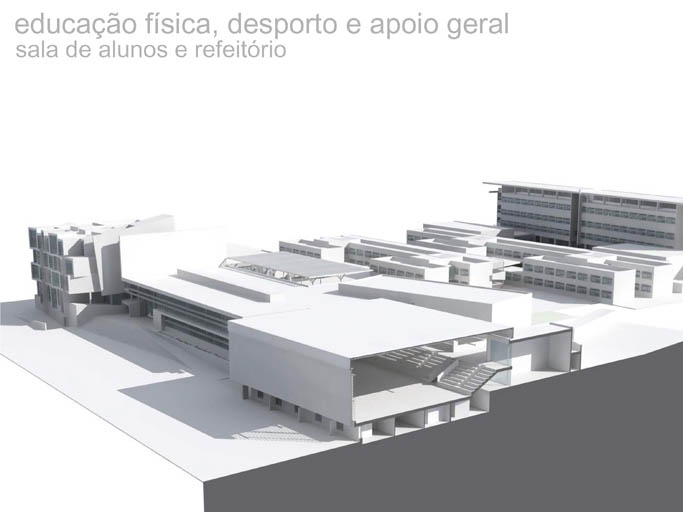 Escola Secundária 2/3B Vialonga II - António Barreiros Ferreira | Tetractys Arquitectos - Projetos | Projeto Urbano